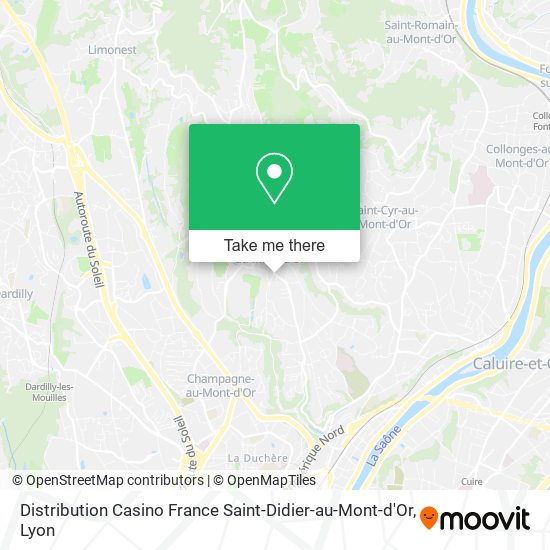 Mapa Distribution Casino France Saint-Didier-au-Mont-d'Or