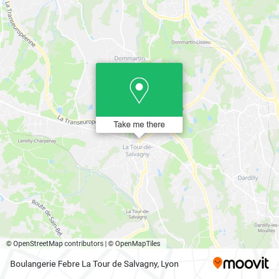 Mapa Boulangerie Febre La Tour de Salvagny