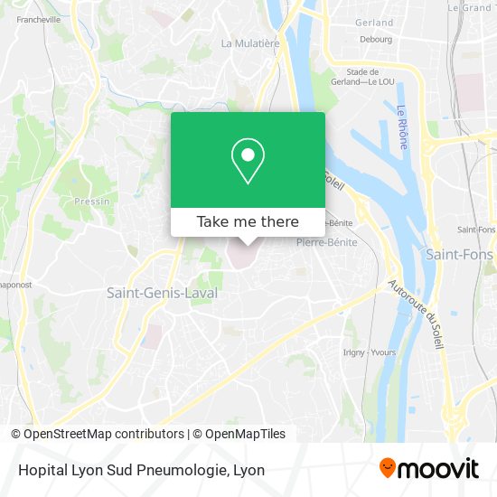 Mapa Hopital Lyon Sud Pneumologie