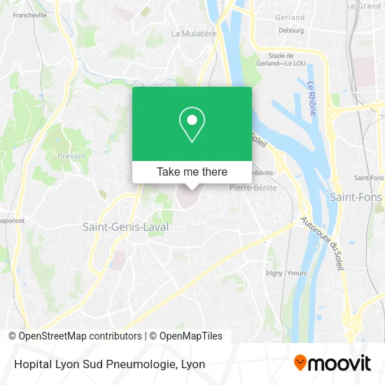 Hopital Lyon Sud Pneumologie map