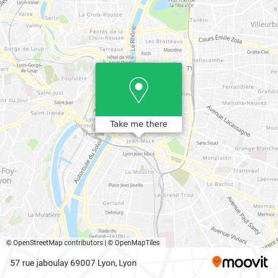 Mapa 57 rue jaboulay 69007 Lyon