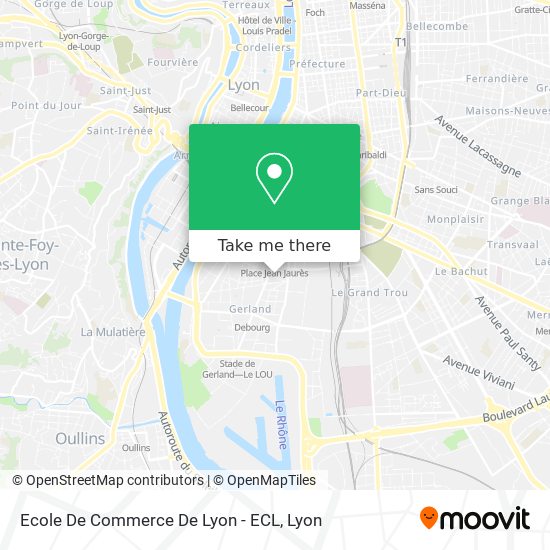 Ecole De Commerce De Lyon - ECL map