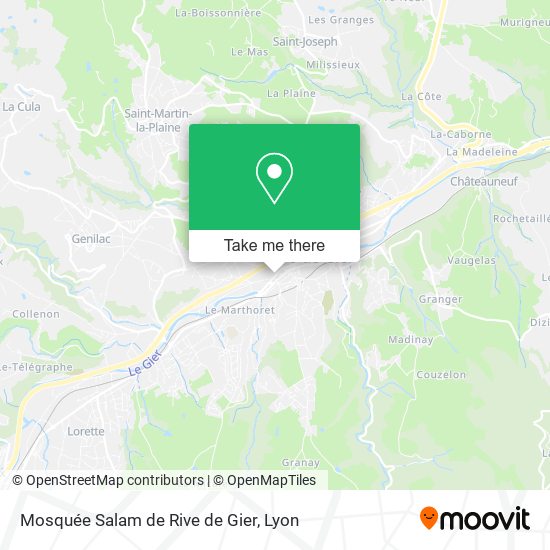 Mosquée Salam de Rive de Gier map
