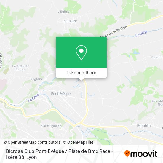Bicross Club Pont-Evêque / Piste de Bmx Race - Isère 38 map
