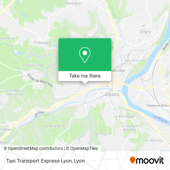 Taxi Transport Express Lyon map