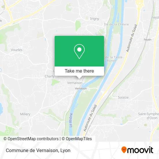 Commune de Vernaison map