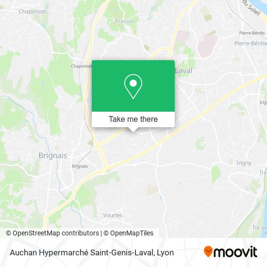 Auchan Hypermarché Saint-Genis-Laval map
