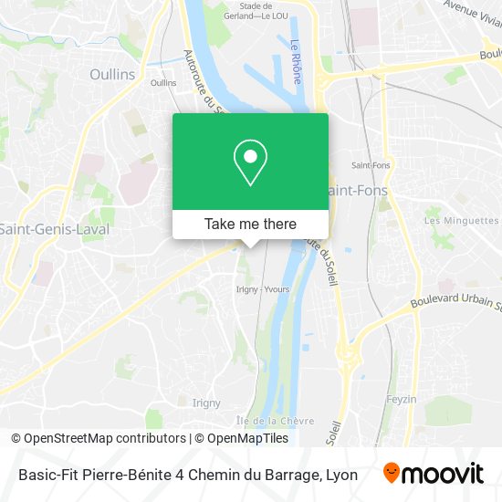 Basic-Fit Pierre-Bénite 4 Chemin du Barrage map