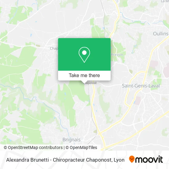 Alexandra Brunetti - Chiropracteur Chaponost map