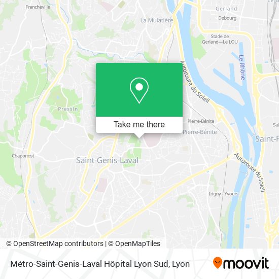 Métro-Saint-Genis-Laval Hôpital Lyon Sud map