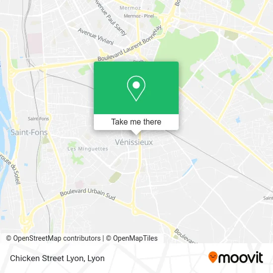 Chicken Street Lyon map