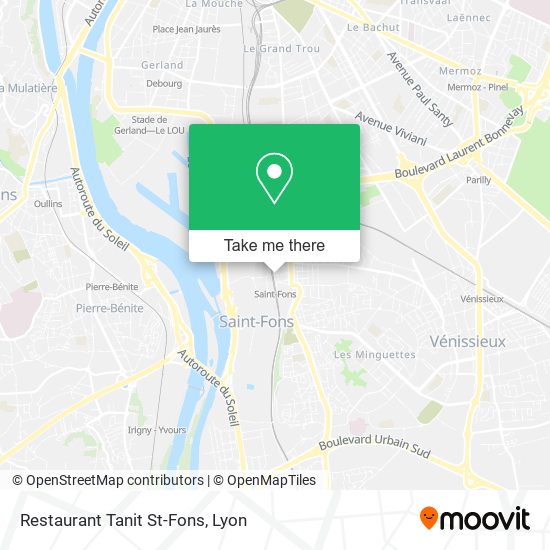 Restaurant Tanit St-Fons map