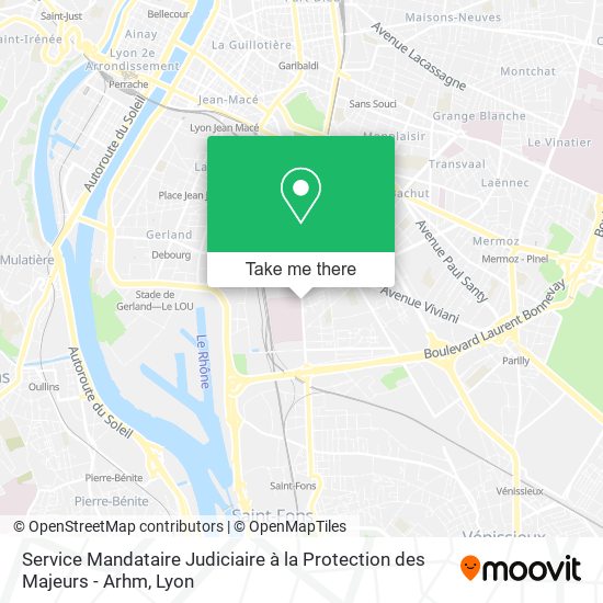 Service Mandataire Judiciaire à la Protection des Majeurs - Arhm map
