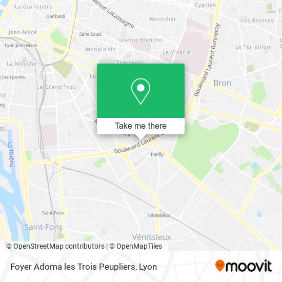 Foyer Adoma les Trois Peupliers map