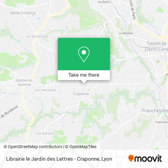 Librairie le Jardin des Lettres - Craponne map