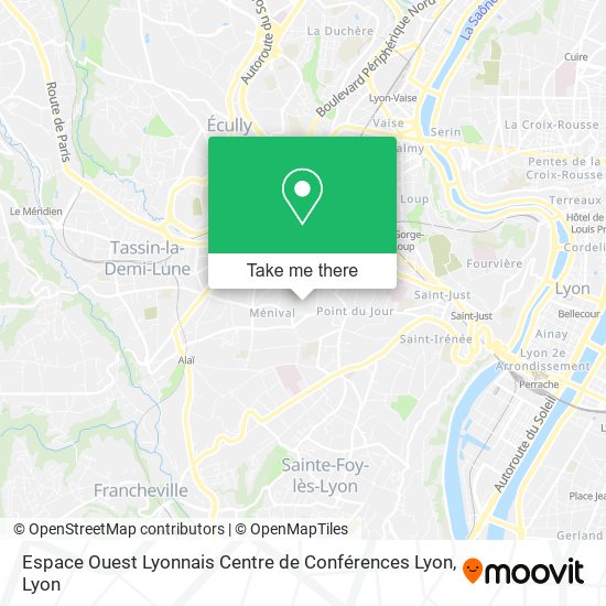 Espace Ouest Lyonnais Centre de Conférences Lyon map