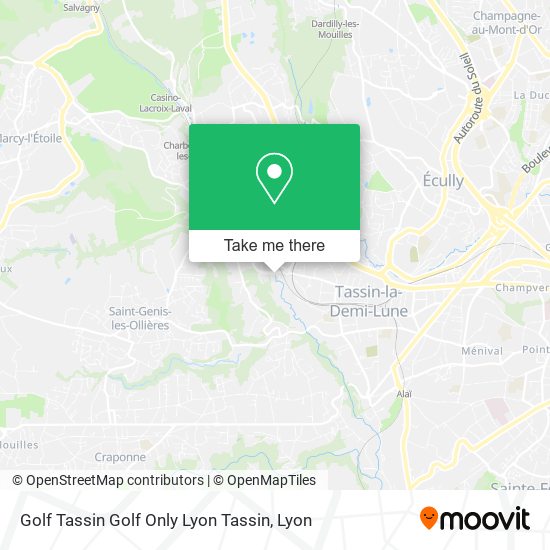 Mapa Golf Tassin Golf Only Lyon Tassin