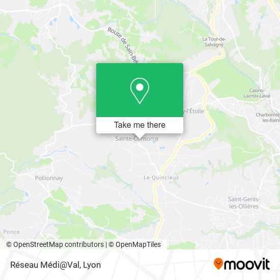 Réseau Médi@Val map