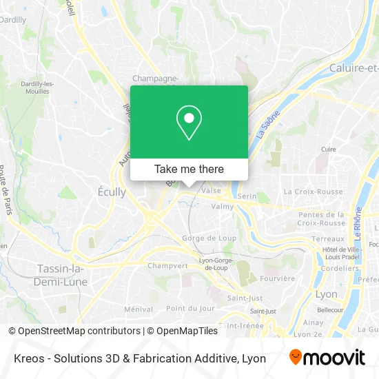 Kreos - Solutions 3D & Fabrication Additive map