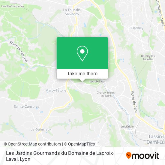 Les Jardins Gourmands du Domaine de Lacroix-Laval map