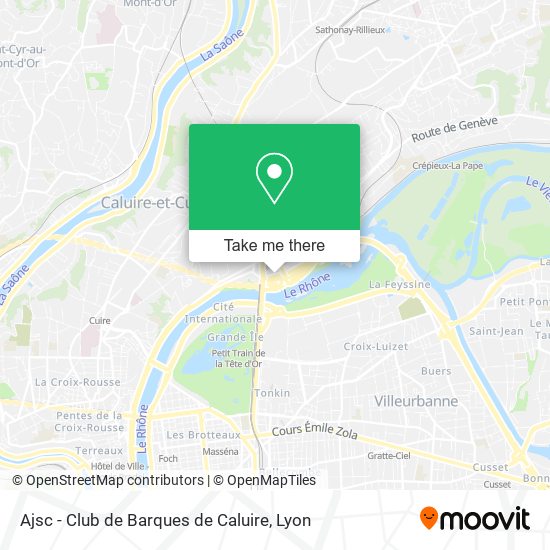 Ajsc - Club de Barques de Caluire map