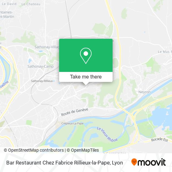Mapa Bar Restaurant Chez Fabrice Rillieux-la-Pape