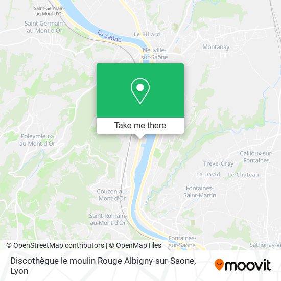 Discothèque le moulin Rouge Albigny-sur-Saone map