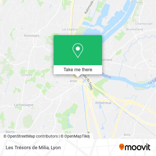 Les Trésors de Milia map
