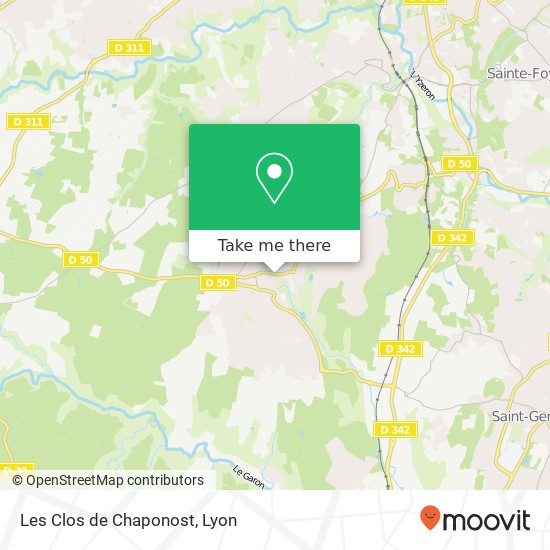 Les Clos de Chaponost map