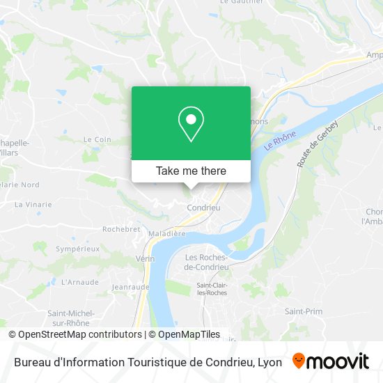 Mapa Bureau d'Information Touristique de Condrieu