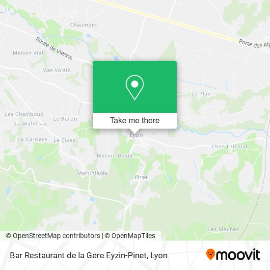 Bar Restaurant de la Gere Eyzin-Pinet map