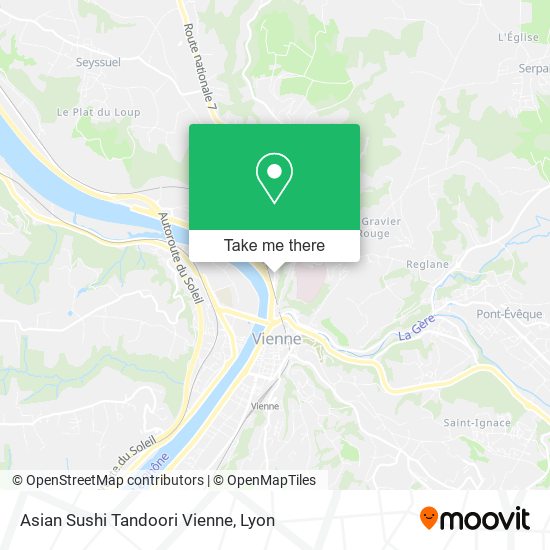 Asian Sushi Tandoori Vienne map
