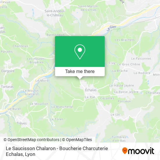 Le Saucisson Chalaron - Boucherie Charcuterie Echalas map