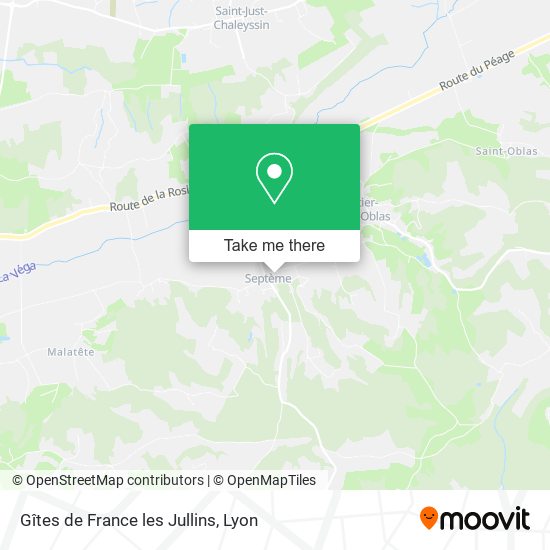 Gîtes de France les Jullins map