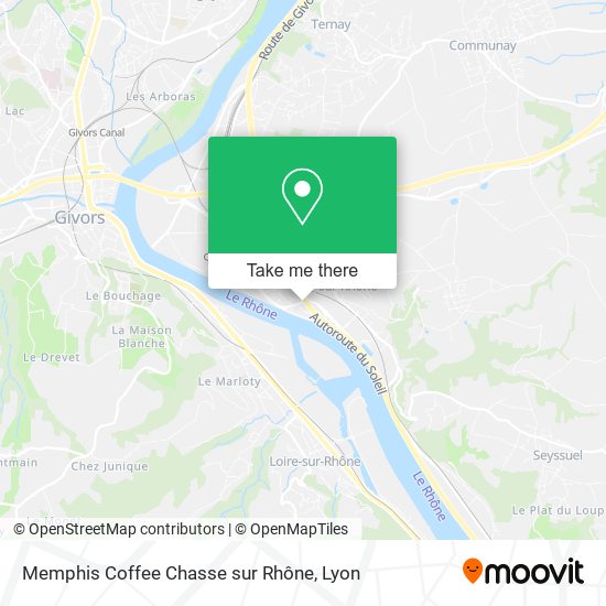 Mapa Memphis Coffee Chasse sur Rhône