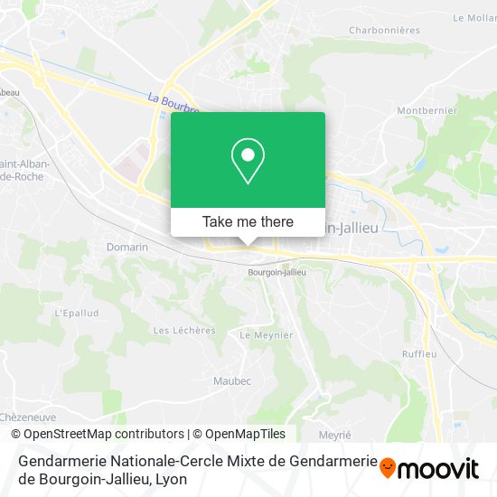 Gendarmerie Nationale-Cercle Mixte de Gendarmerie de Bourgoin-Jallieu map