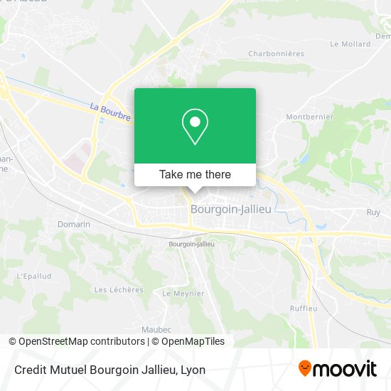 Credit Mutuel Bourgoin Jallieu map