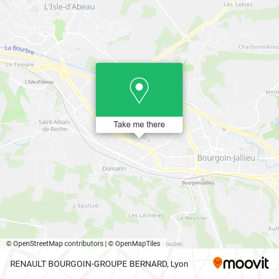 RENAULT BOURGOIN-GROUPE BERNARD map