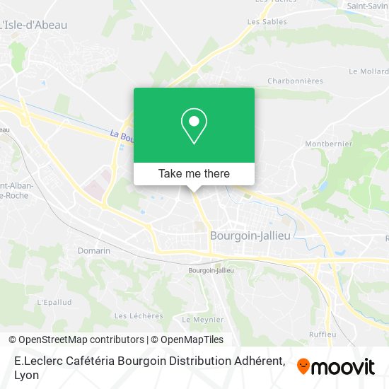 E.Leclerc Cafétéria Bourgoin Distribution Adhérent map