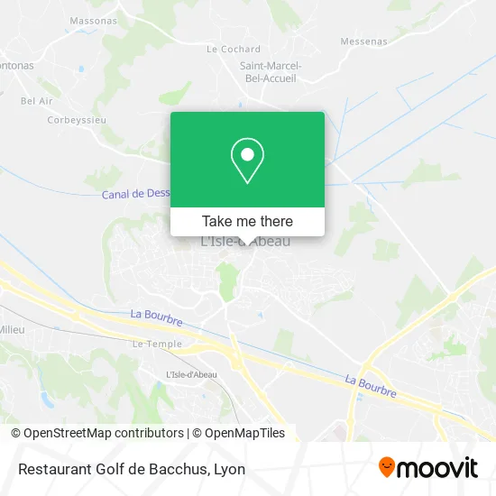 Restaurant Golf de Bacchus map