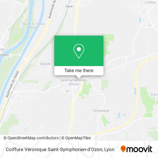 Coiffure Véronique Saint-Symphorien-d'Ozon map