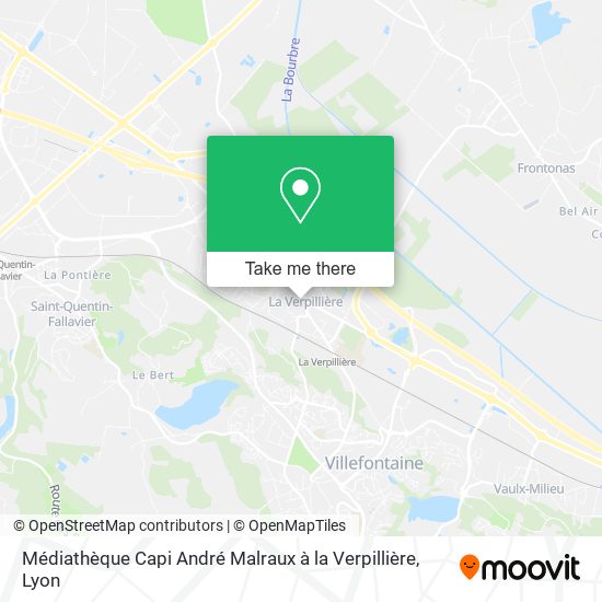 Médiathèque Capi André Malraux à la Verpillière map