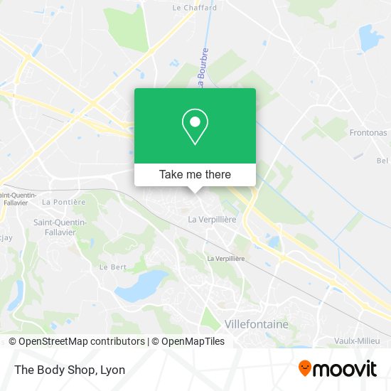 The Body Shop map