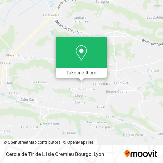 Cercle de Tir de L Isle Cremieu Bourgo map