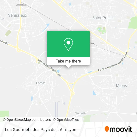 Les Gourmets des Pays de L Ain map