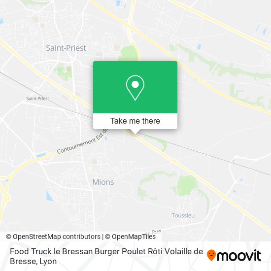 Food Truck le Bressan Burger Poulet Rôti Volaille de Bresse map