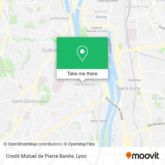 Credit Mutuel de Pierre Benite map