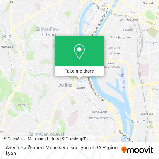 Avenir Bati'Expert Menuiserie sur Lyon et SA Région. map