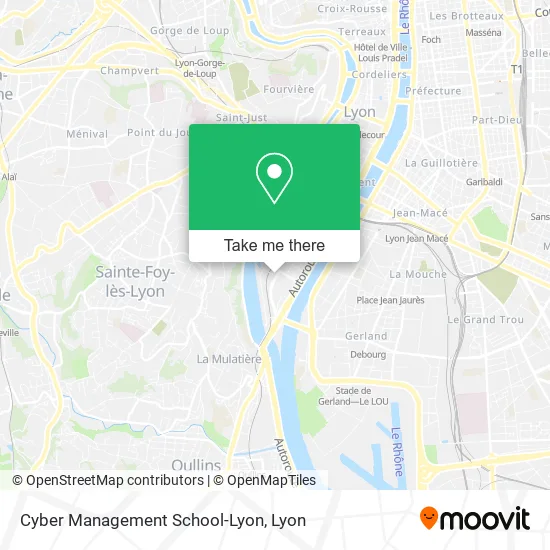 Cyber Management School-Lyon map