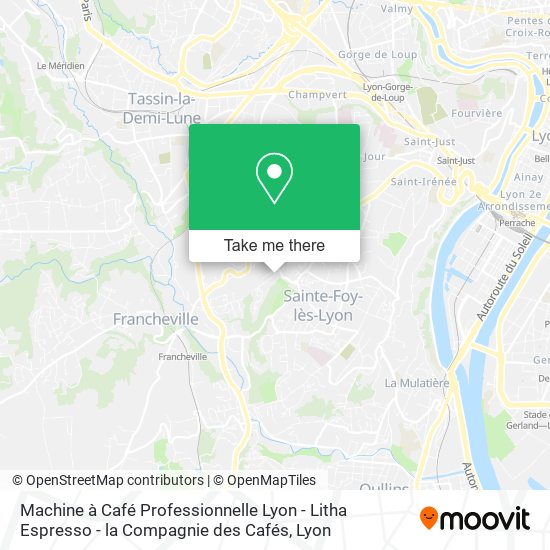 Machine à Café Professionnelle Lyon - Litha Espresso - la Compagnie des Cafés map